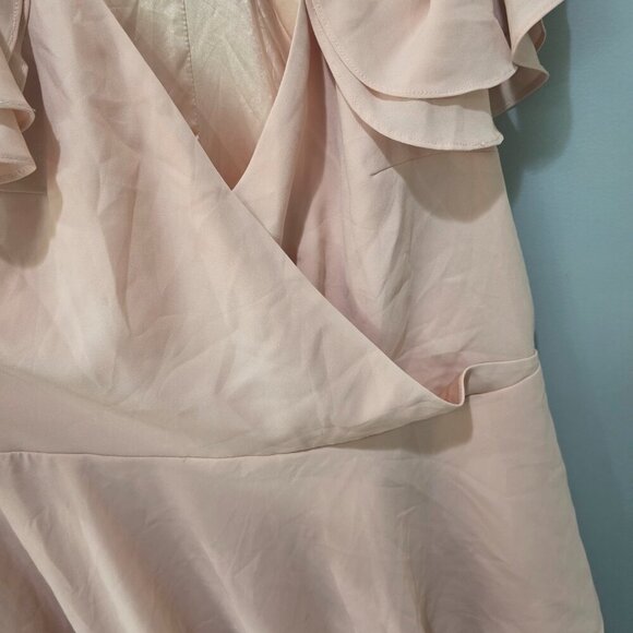 City Chic Pink Wrap Maxi Dress 18 | Cold Shoulder Strappy Formal Gown - Picture 7 of 16